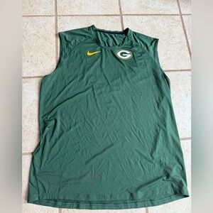 Greenbay Packers 3XL on field NFL sleeveless dri-fit tee